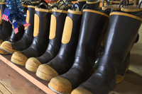 Boots Lined Up